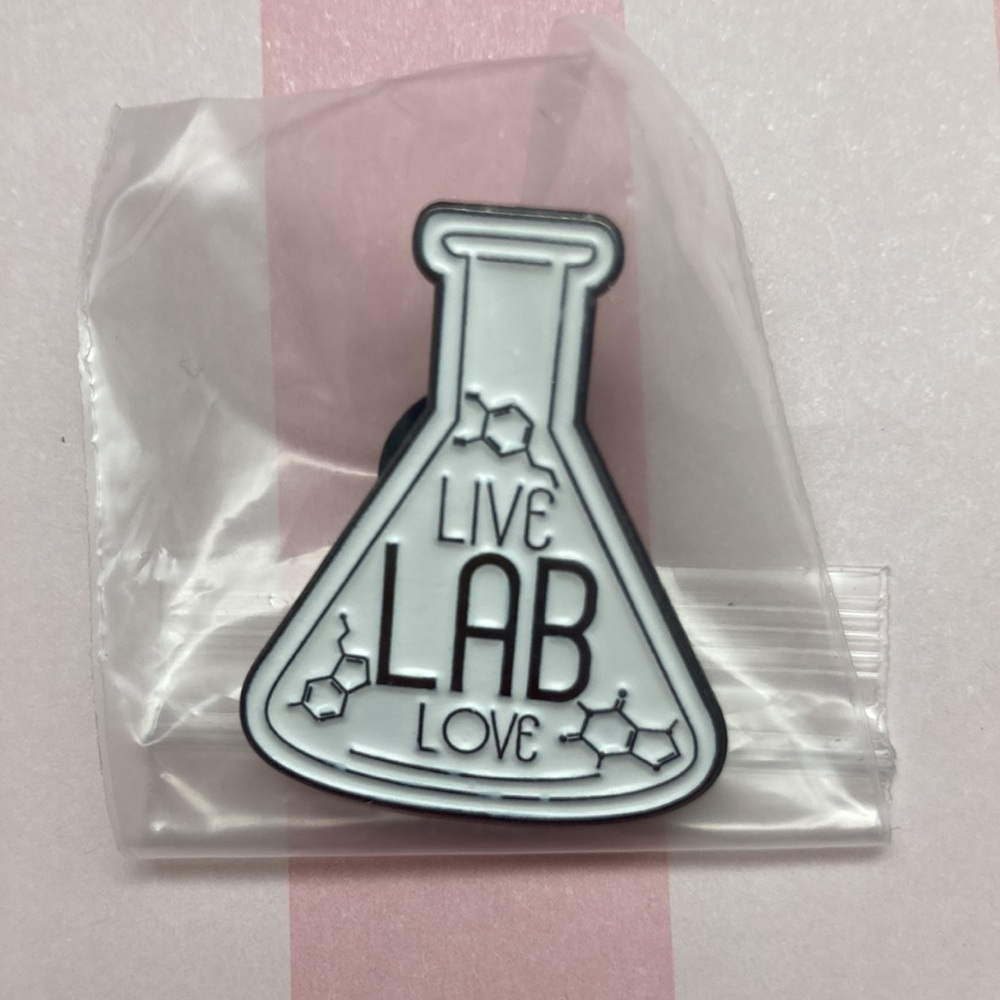 Live Lab Love Enamel Pin